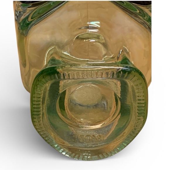 Alien Head Clear Green Glass Bottle Empty OUTER SPACE Vodka Decanter *NO LID - Picture 9 of 11